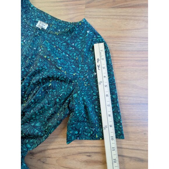 Vintage 60s Soft Nylon Shelton Stroller Green Retro Floral 2 Piece Dress Set A1 - Picture 15 of 16